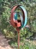 Modern Bird Feeder in Welded Steel, Copper, Stainless Steel - #421 -Freestanding unique modern garden art