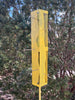 Sculptural Modern Bird Feeder #422 in Welded Steel and Stainless Steel with Yellow spray enamel finish
