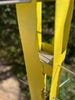 Sculptural Modern Bird Feeder #422 in Welded Steel and Stainless Steel with Yellow spray enamel finish