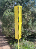 Sculptural Modern Bird Feeder #422 in Welded Steel and Stainless Steel with Yellow spray enamel finish