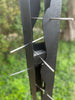 Sculptural Modern Bird Feeder #425 in Welded Steel and Stainless Steel with Flat Black Spray Enamel Finish