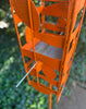Sculptural Modern Bird Feeder in Orange - Welded Steel and stainless steel -  Freestanding unique modern garden art