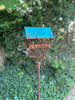 Sculptural Modern Bird Feeder #442 in Welded Steel, Stainless Steel and Copper