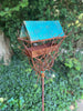 Sculptural Modern Bird Feeder #442 in Welded Steel, Stainless Steel and Copper