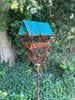 Sculptural Modern Bird Feeder #442 in Welded Steel, Stainless Steel and Copper