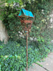 Sculptural Modern Bird Feeder #442 in Welded Steel, Stainless Steel and Copper