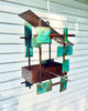 Modern Bird Feeder #443 in Welded Steel, Stainless Steel and Copper