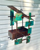Modern Bird Feeder #443 in Welded Steel, Stainless Steel and Copper