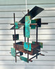 Modern Bird Feeder #444 in Welded Steel, Stainless Steel and Copper