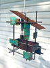 Modern Bird Feeder #444 in Welded Steel, Stainless Steel and Copper