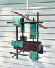 Modern Bird Feeder #444 in Welded Steel, Stainless Steel and Copper