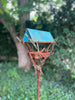 Sculptural Modern Bird Feeder #445 in Welded Steel, Stainless Steel and Copper