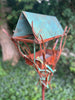 Sculptural Modern Bird Feeder #445 in Welded Steel, Stainless Steel and Copper