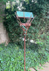 Sculptural Modern Bird Feeder #445 in Welded Steel, Stainless Steel and Copper