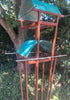 Sculptural Modern Bird Feeder #446 in Welded Steel, Stainless Steel and Copper