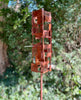 Pop Modern Bird Feeder #1 in Welded Steel with Natural Patina
