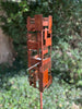 Pop Modern Bird Feeder #1 in Welded Steel with Natural Patina