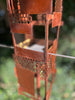 Pop Modern Bird Feeder #1 in Welded Steel with Natural Patina