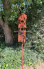 Pop Modern Bird Feeder #1 in Welded Steel with Natural Patina