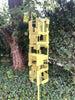 Pop Modern Bird Feeder #2 in Welded Steel with Lemon Yellow Enamel finish