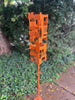 Pop Modern Bird Feeder #4 in Welded Steel with Rustic Orange Enamel finish