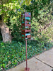 Modern Bird Feeder #448 in Welded Steel and Copper with Natural Patina