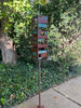Modern Bird Feeder #448 in Welded Steel and Copper with Natural Patina