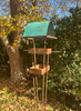 Modern Bird Feeder #449 in Welded Steel and Copper with Natural Patina