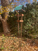 Modern Bird Feeder #449 in Welded Steel and Copper with Natural Patina
