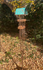 Modern Bird Feeder #449 in Welded Steel and Copper with Natural Patina