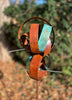 Modern Bird Feeder #451 in Welded Steel and Copper with Natural Patina
