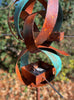 Modern Bird Feeder #451 in Welded Steel and Copper with Natural Patina