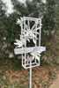 Blossom Modern Bird Feeder #1 in Welded Steel in White Spray Enamel