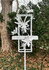 Blossom Modern Bird Feeder #1 in Welded Steel in White Spray Enamel