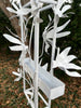 Blossom Modern Bird Feeder #1 in Welded Steel in White Spray Enamel