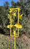 Blossom Modern Bird Feeder #2 in Welded Steel in Lemon Yellow Spray Enamel