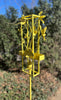 Blossom Modern Bird Feeder #2 in Welded Steel in Lemon Yellow Spray Enamel