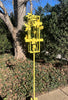 Blossom Modern Bird Feeder #2 in Welded Steel in Lemon Yellow Spray Enamel