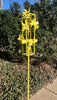 Blossom Modern Bird Feeder #2 in Welded Steel in Lemon Yellow Spray Enamel