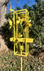 Blossom Modern Bird Feeder #2 in Welded Steel in Lemon Yellow Spray Enamel