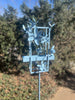 Blossom Modern Bird Feeder #4 in Welded Steel and French Blue Spray Enamel