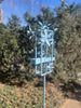 Blossom Modern Bird Feeder #4 in Welded Steel and French Blue Spray Enamel