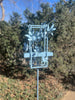 Blossom Modern Bird Feeder #4 in Welded Steel and French Blue Spray Enamel