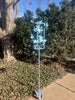 Blossom Modern Bird Feeder #4 in Welded Steel and French Blue Spray Enamel
