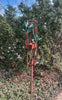 Blossom Modern Bird Feeder #5 in Welded Steel and Copper with patina finish