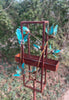 Blossom Modern Bird Feeder #5 in Welded Steel and Copper with patina finish
