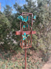 Blossom Modern Bird Feeder #5 in Welded Steel and Copper with patina finish