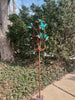 Blossom Modern Bird Feeder #6 in Welded Steel and Copper with patina finish