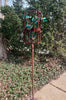 Blossom Modern Bird Feeder #8 in Welded Steel and Copper with patina finish