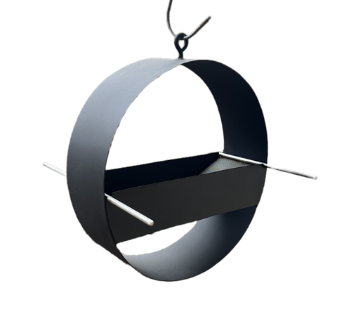 Charm Modern Bird Feeder in Flat Black